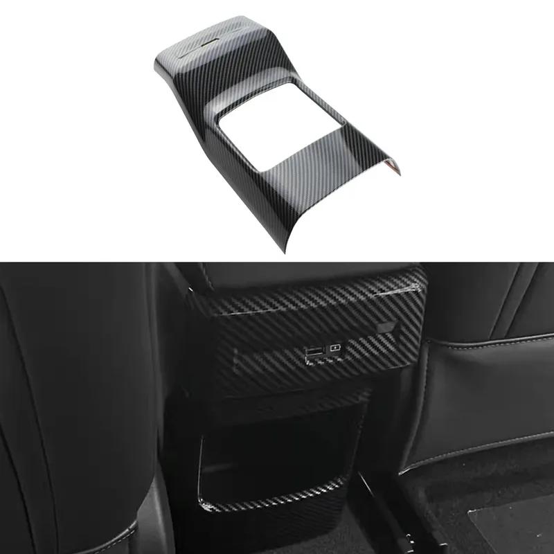 Carbon Fiber for MG 4 MULAN EV MG4   2024+ Car Inner Central Armrest Back Vent Cover Sticker Trim