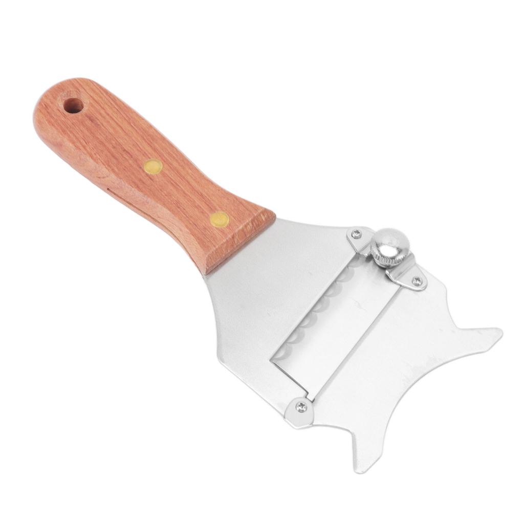 Trüffelhobel Wellenschliff Holzgriff Edelstahl Handhobel Käsereibe Schneider für