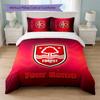 Nottingham Forest FC Benutzerdefinierter Name Text Bettwäsche-Set 1 Bettbezug+2 Kissenbezüge Fußball-Logo Personalisierte Geschenk für besonderen Anlass Schlafzimmer-Dekoration