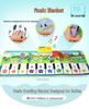 Green Animal Piano Pad: 100x36CM Children's Musical Instrument Carpet