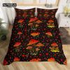 Cartoon Mushrooms Duvet Cover Kawaii Fungus Bedding Set Wild Mushroom Stuff Comforter Cover Twin King for Boys Girls Room Decor