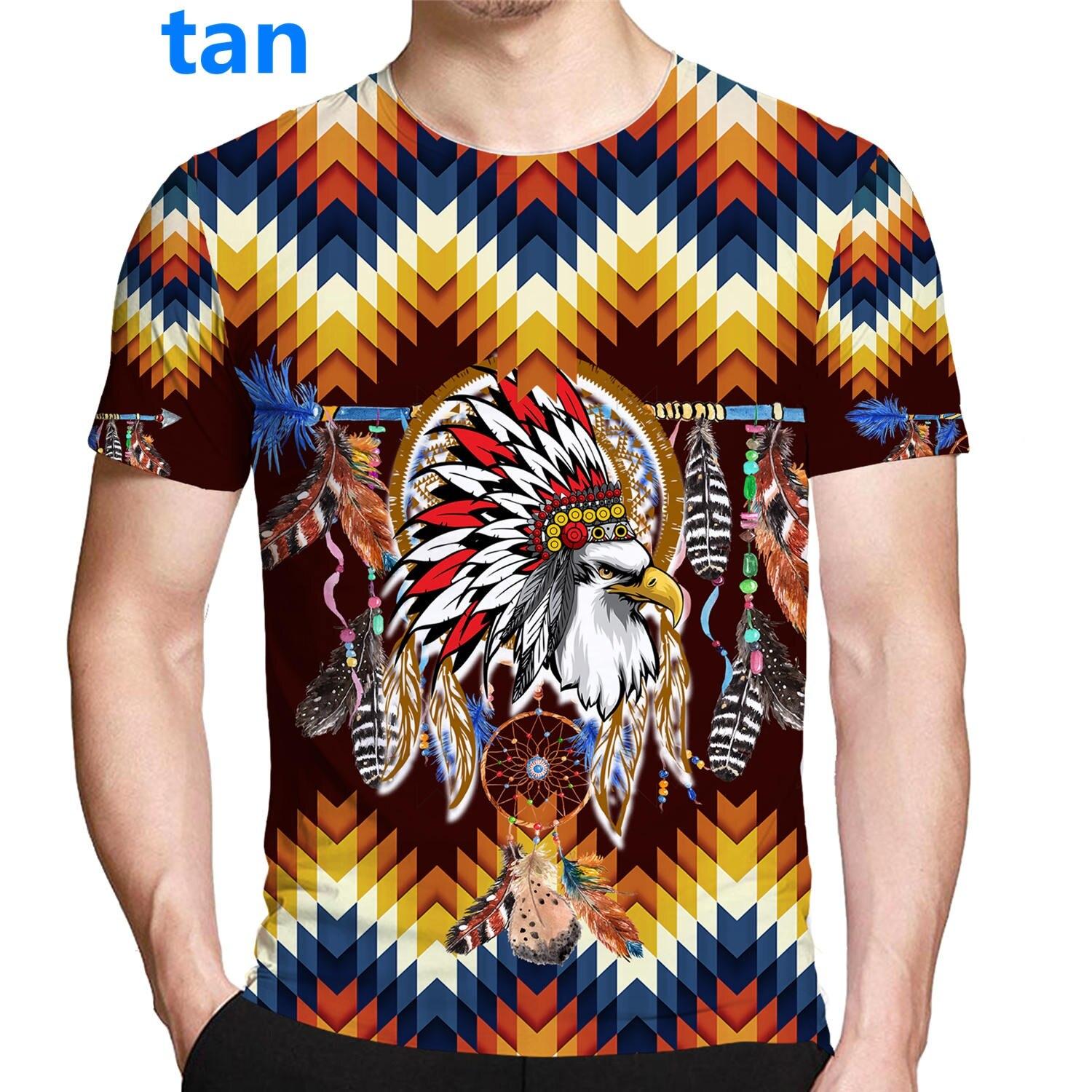 

Модная летняя мужская футболка с 3D принтом «Индийский орел» и круглым вырезом с коротким рукавом, повседневная дышащая мужская футболка большого размера, топ 5XL