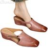 Women Wedges Sandals Summer Mules Slippers Square Toe Shoes 2025 New Casual Slingback Shoes Dress Party Woman Zapatos