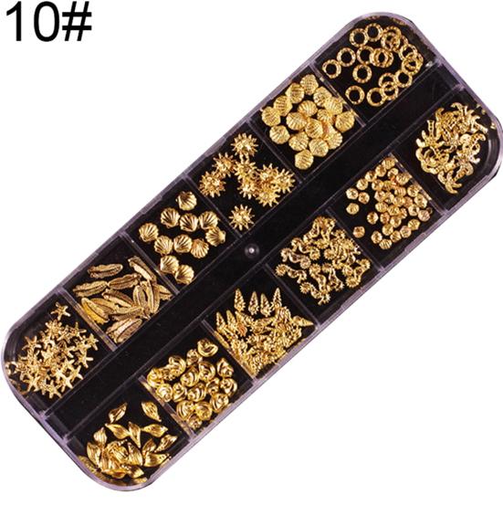 Multicolor Rhinestone Faux Pearl Glitter Nail Art Sequins Flake Manicure Decor