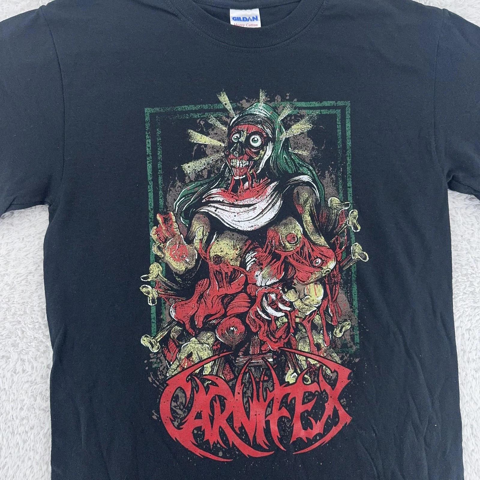 

Carnifex Shirt XS Black Deathcore Metal Band Graphic Tee Rock Concert Hardcore L