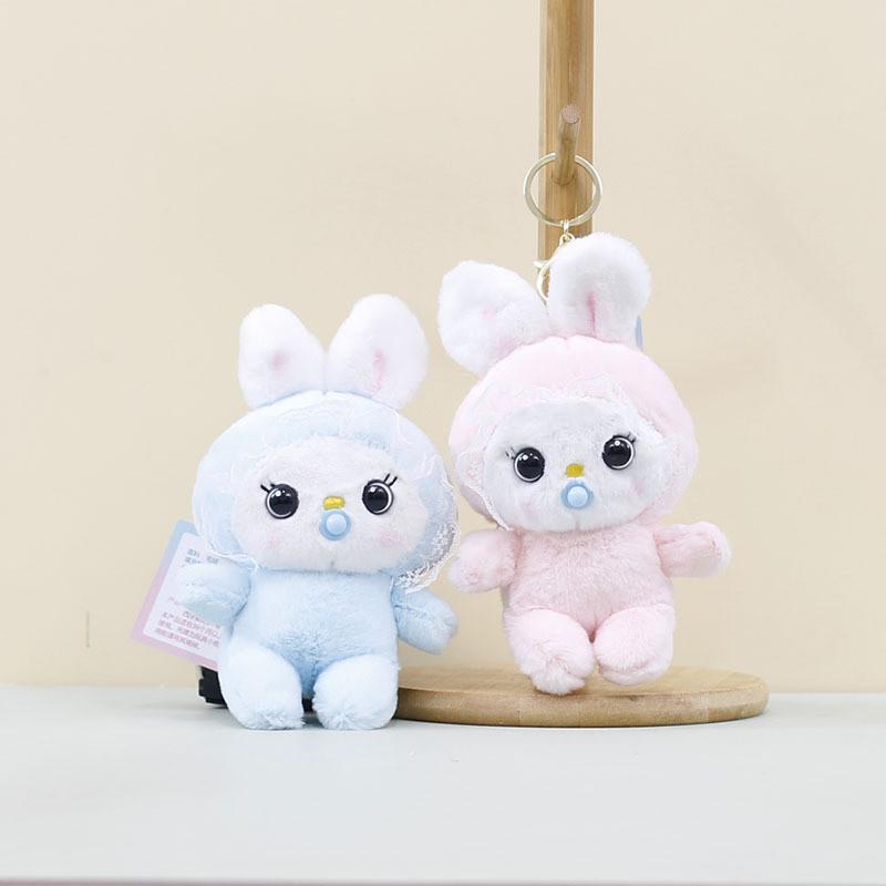 Adorable Plush Baby Rabbit Keychain Soft Toy Cozy Hanging Pendant For Kids