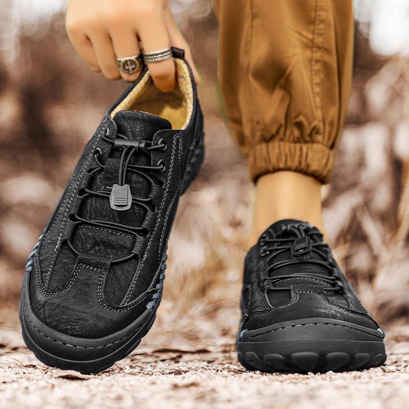 Fashion Fashion Leather Comfy Men's Shoes Luxury Brand Versatile Men Sneakers Trend Design Lace-up Outdoor Non-slip Men Casual Shoes