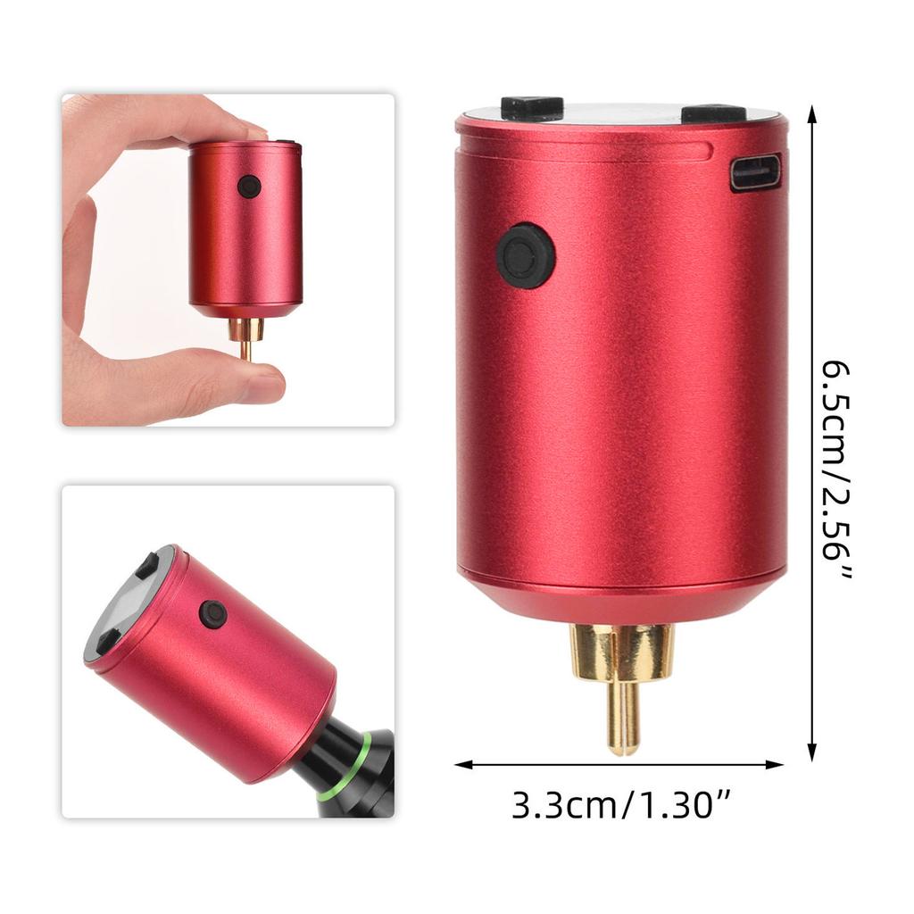 1500mAh Tattoo Power Supply Wireless Interface Rechargeable LCD Screen 4‑12V Tattoo Pen Battery