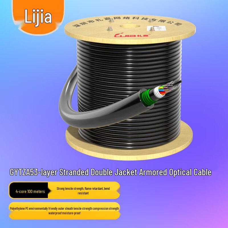 

LIJIA GYTZA53 Double Armored Fiber Optic Cable 100m