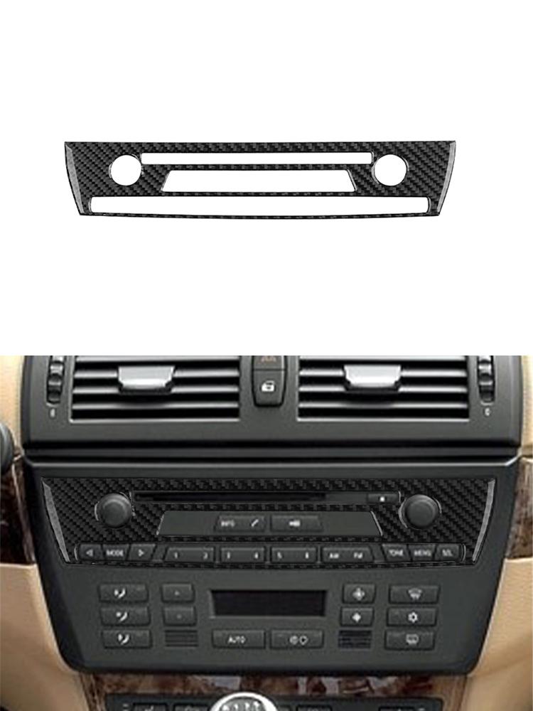 Carbon Fiber Car Interior Center Console Gear Shift Panel Decoration Stickers For BMW X3 2004-2010 Car Accessories