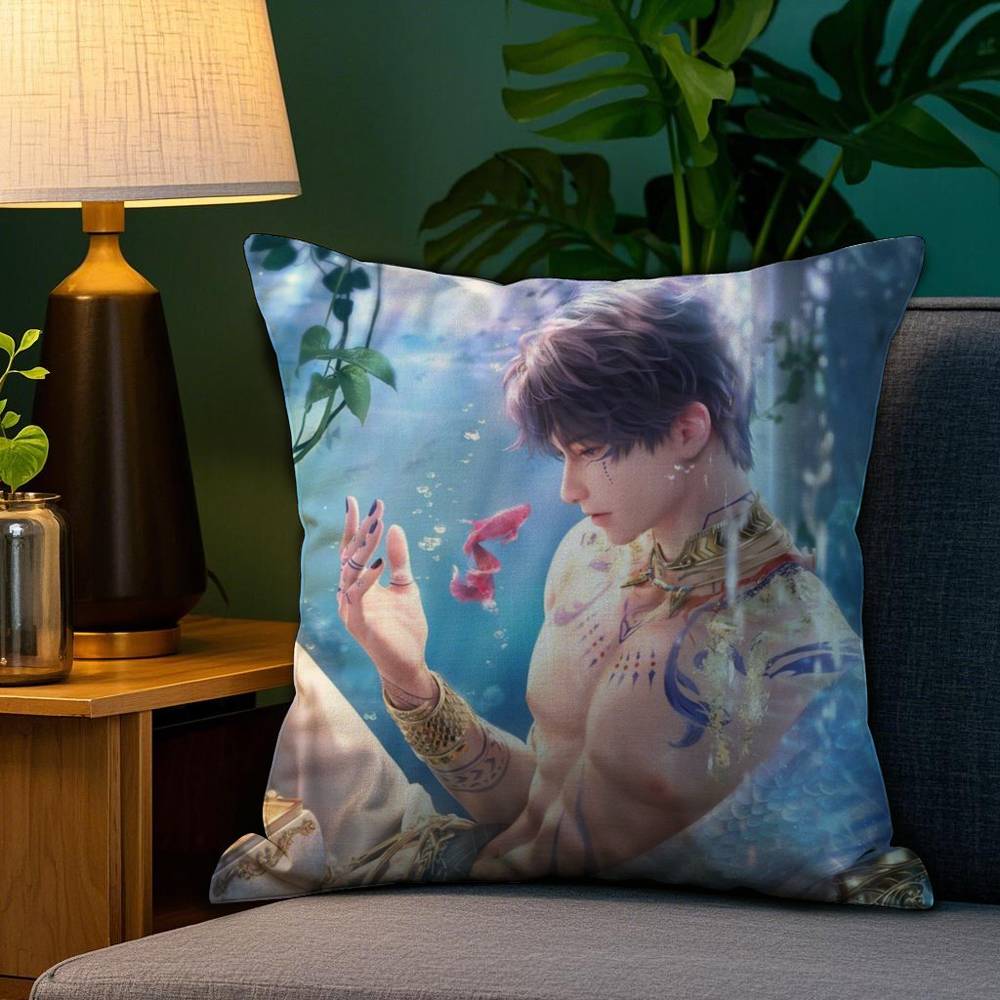 R-Rafayel Love D-Deepspace Pillow Case Sofa Living Room Bedroom Double-sided Printing Square Cushion Nap Time Cushion Cover