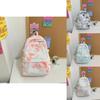 Fashionable Letter Decoration Tie Dye Pattern Student Casual Backpack For Campus Daily Use
