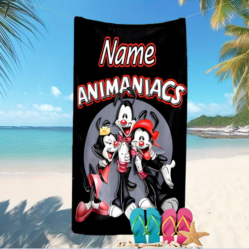 Customizable personalized beach towels Animaniacs themed designs.Suitable for the beach, yoga, sports;ideal as beach accessories