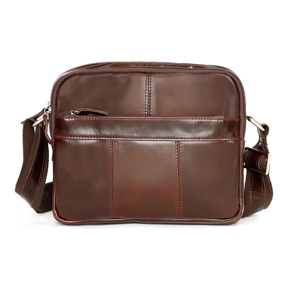 

DUJIANG Men s High-End Genuine Leather Crossbody Shoulder Bag - Casual Commuter Bag, Trendy and Stylish Design.