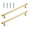 Pack of 2 Practical Brushed Gold Cabinet Handle Zinc Alloy Drawer Pull for Bedroom Bathroom Furniture Daily Use