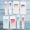 Birthday Gradient Champagne Color Curve 6 Candles Boxed Pencil Straight Rod Pink Blue Baking Cake Decoration