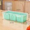3-layer Fresh-keeping Box, Container for Draining and Storing Scallions, Ginger and Garlic, Kitchen with Lid, Fresh-keeping Box
