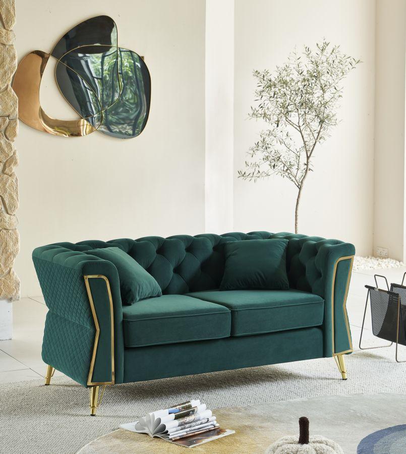 Sofa Emy Green With Cushionscm 162X83X76