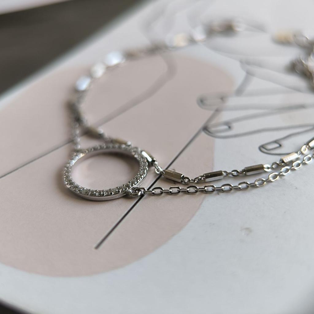 Sølvarmbånd med cubic zirconia, produktvekt 2,7 g (2190691)