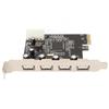 PCIe to USB2.0 Expansion Card 4 Ports 4 Pin Power 480Mb s Easy Installation USB 2.0 Expansion Card for Desktop Chassis