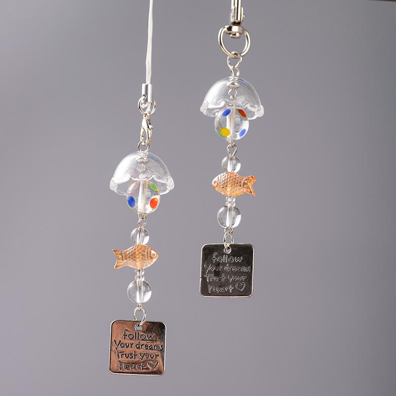 New Cute Little Fish Fresh Wind Chimes High Value Pendant Bag Pendant Mobile Phone Chain Pendant Keychain Gift