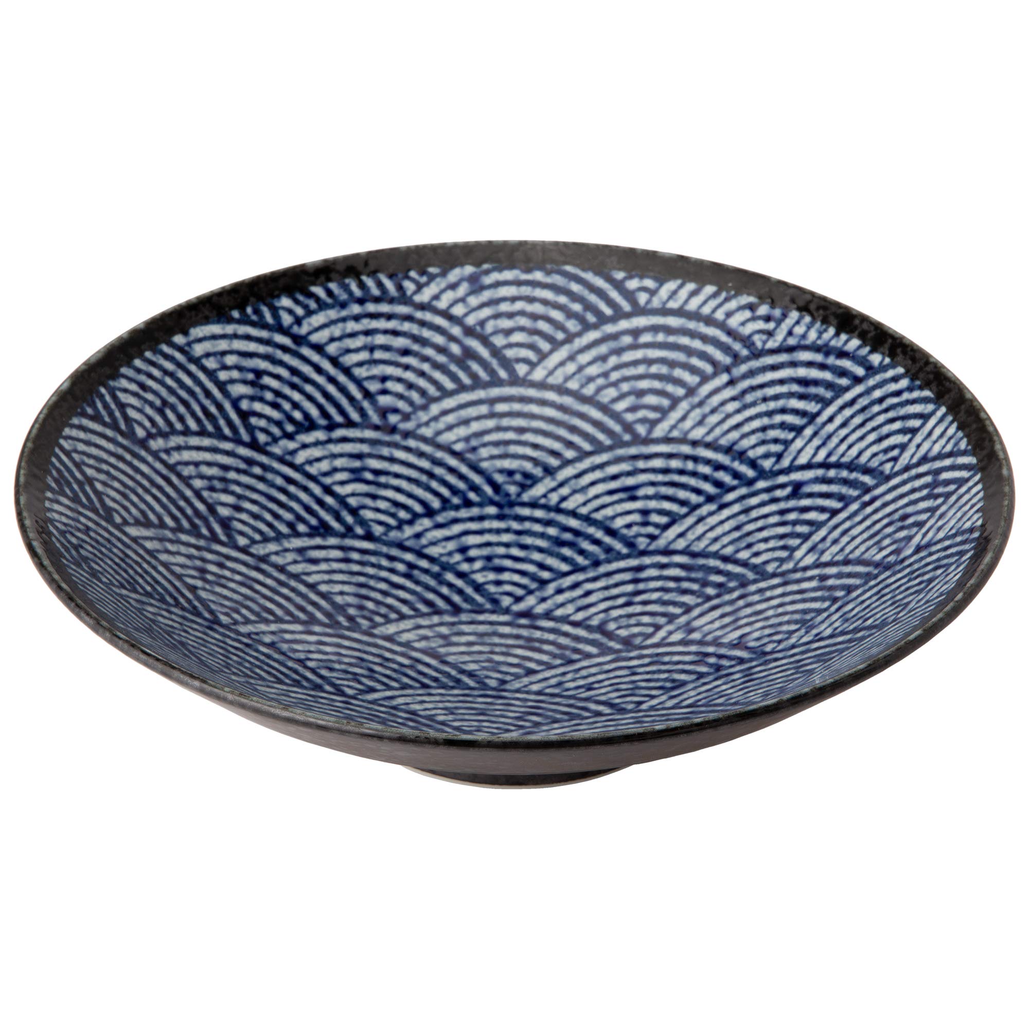 Mino ware Seikaiha (wave pattern) ~Edo Komon~ 90cm serving plate W20234