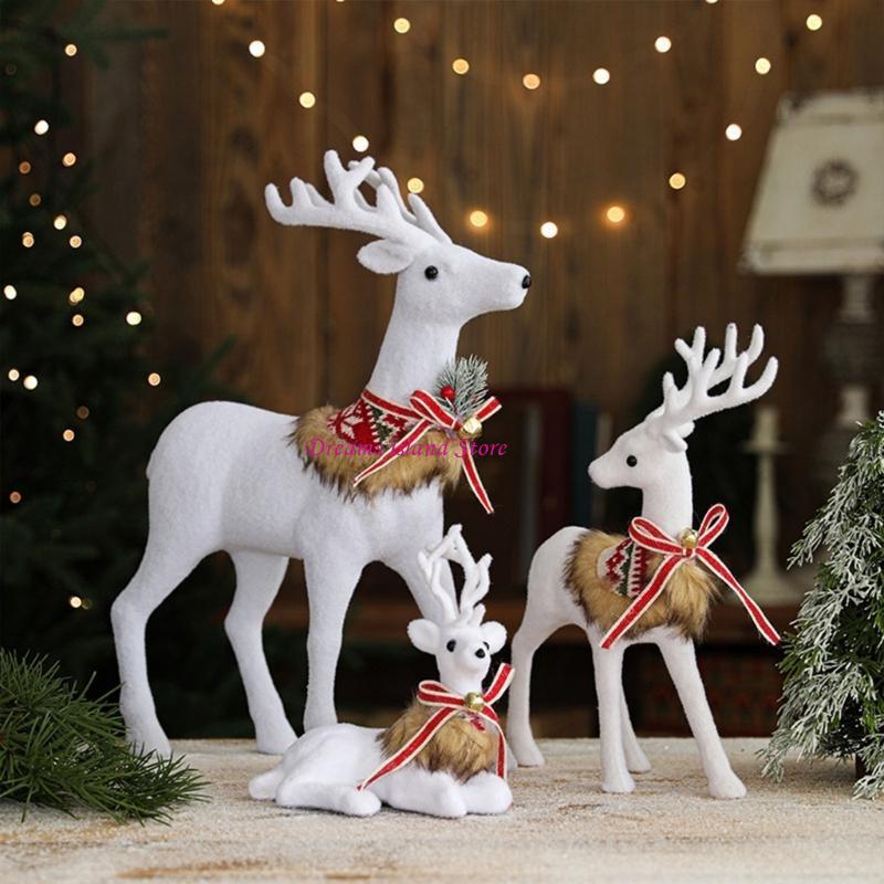 Realistic Christmas Reindeer Display Ornament Perfect For Holiday Decorations HX6C