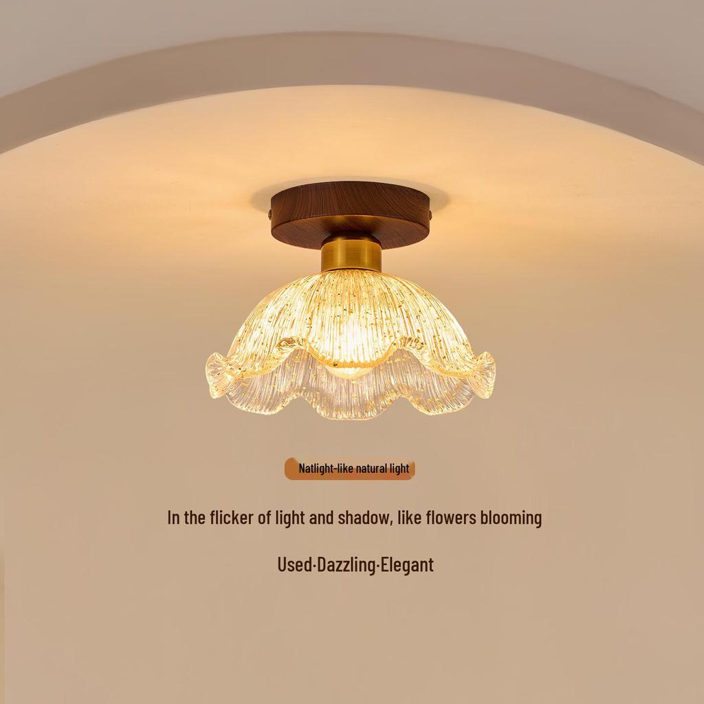 Chinese Style Luxury Corridor & Balcony Ceiling Light - French Retro Design