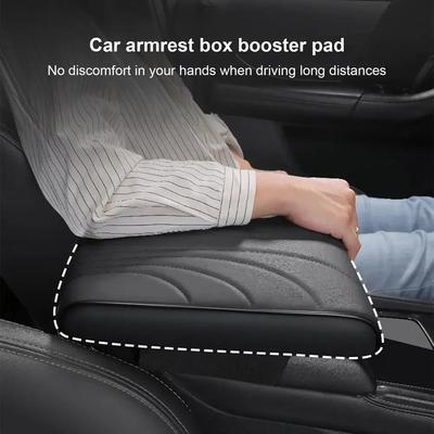 Dicke Auto-Armlehnenmatte Bequeme Anti-Rutsch-Mittelkonsolenabdeckung Leder Weiches Auto-Ellenbogenstützkissen