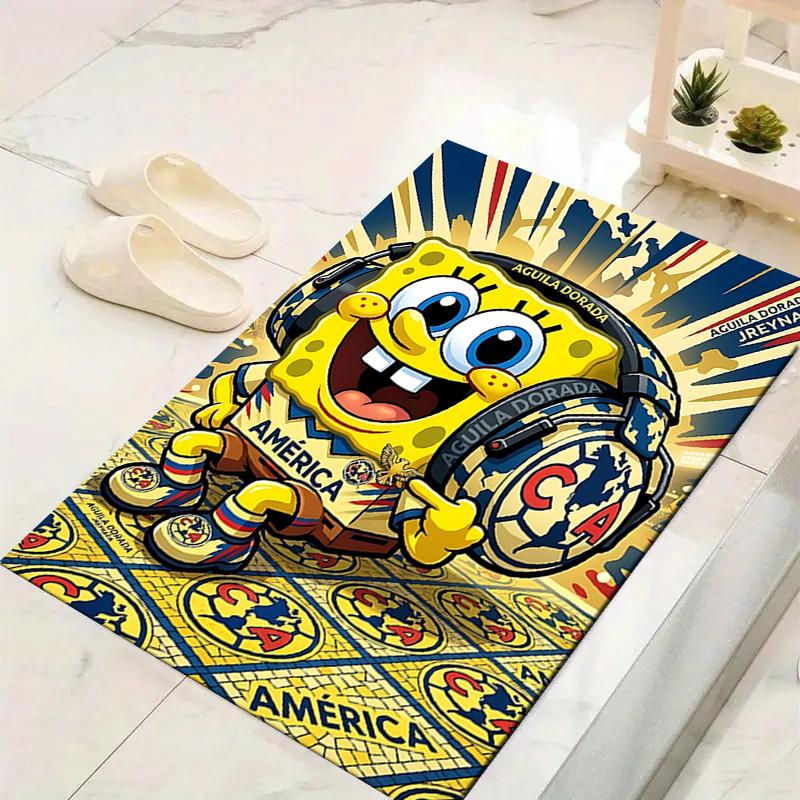 1pc Spongebob Headphones Shield Carpet Rug for Bedroom Living Room Decor Sofa Home Game Area Rug Non-slip Floor Mat. DT71601194