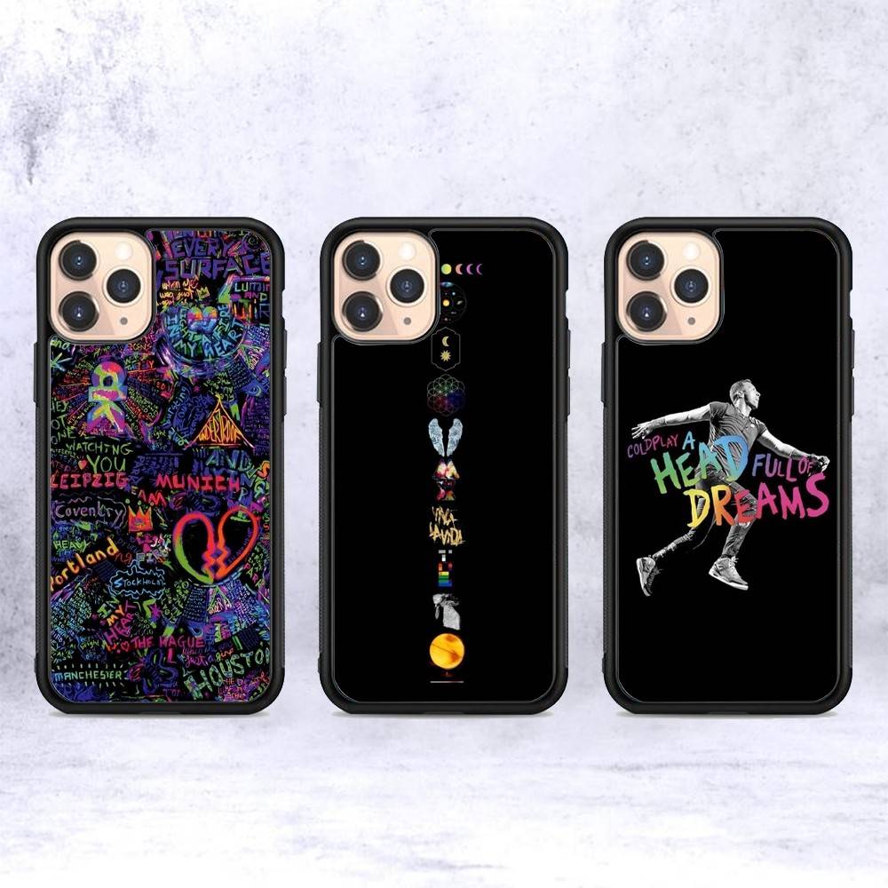 Moon Music Coldplay Band PC+TPU Phone Case For IPhone 17 16 15 14 PRO MAX 11 12 13 PLUS MINI Cover