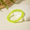 1pc Bohemian Style  Colorful Dopamine Acrylic Small Round Bead Bracelet with Elastic String, Suitable for Women, Ideal Gift for Beach Vacations,