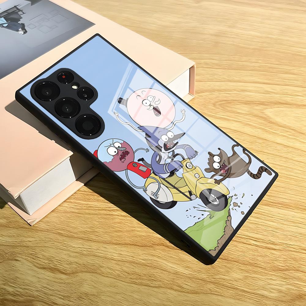 Cartoon Regulars Show Phone Case For Samsung S24 Ultra S25 S23 S22 S20 Fe S21 Plus A54 A24 A53 A16 A13 Glass Cover