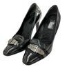 Used 186005 Current Condition Gucci Pumps Enamel 22cm Black