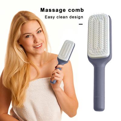 Large Massage Comb One-Key Self Cleaning Hair Brush with Long Handle Anti-static Scalp Massage Hair Comb Women Hairdressing Retractable Comb