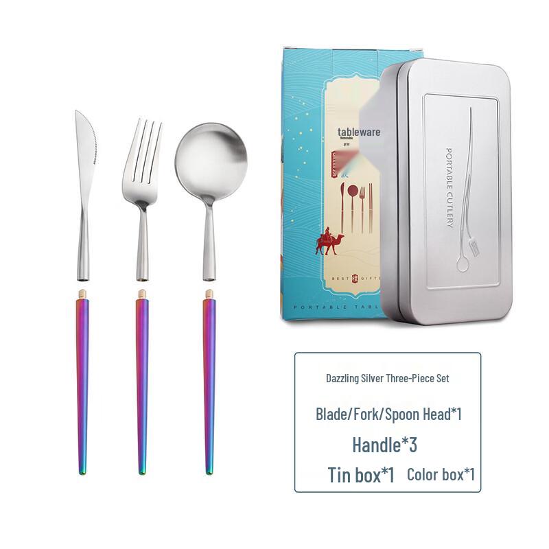 Portable Detachable Stainless Steel Travel Cutlery Set