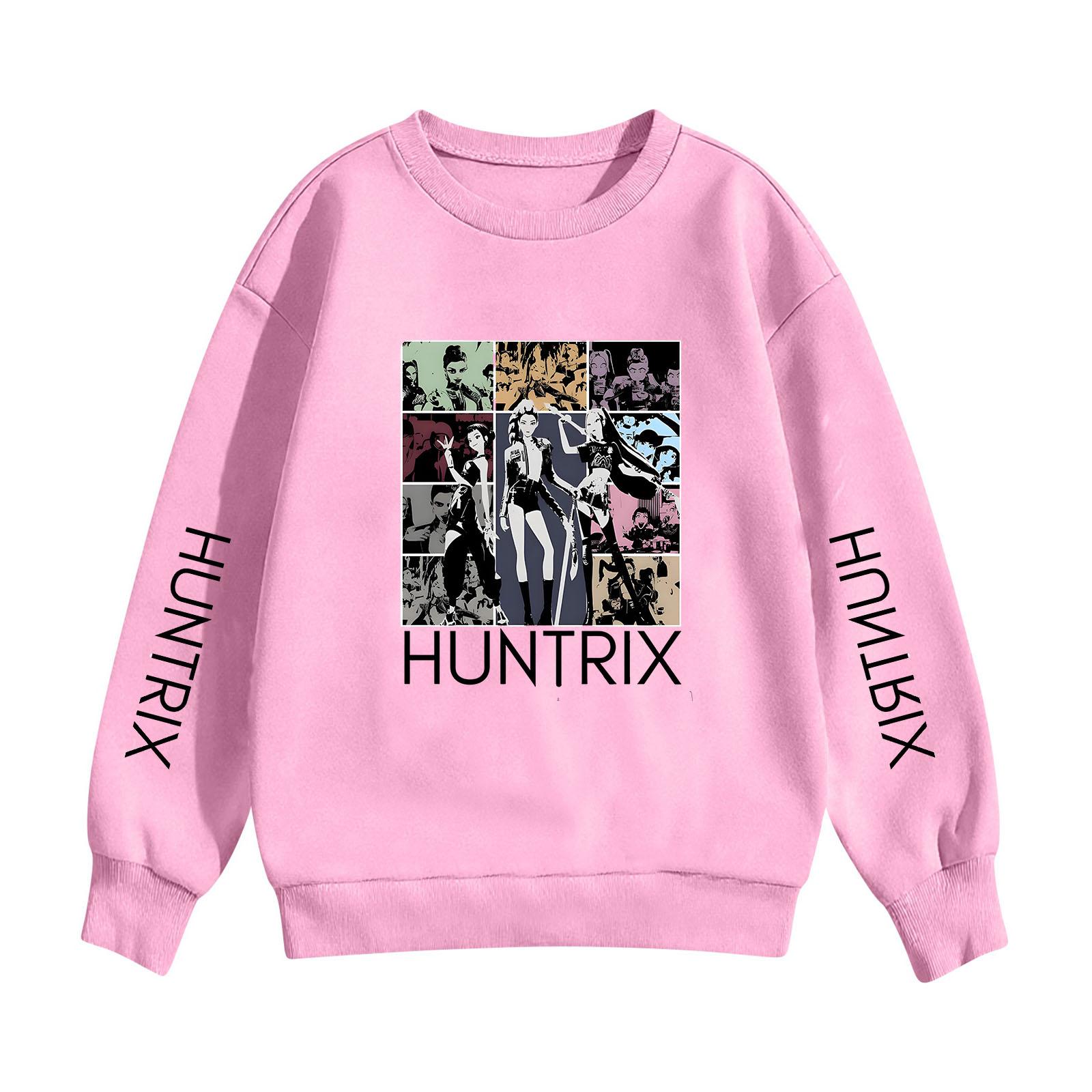 

Детская толстовка с капюшоном для мальчиков и девочек, модная толстовка с длинными рукавами и принтом 140 розовый