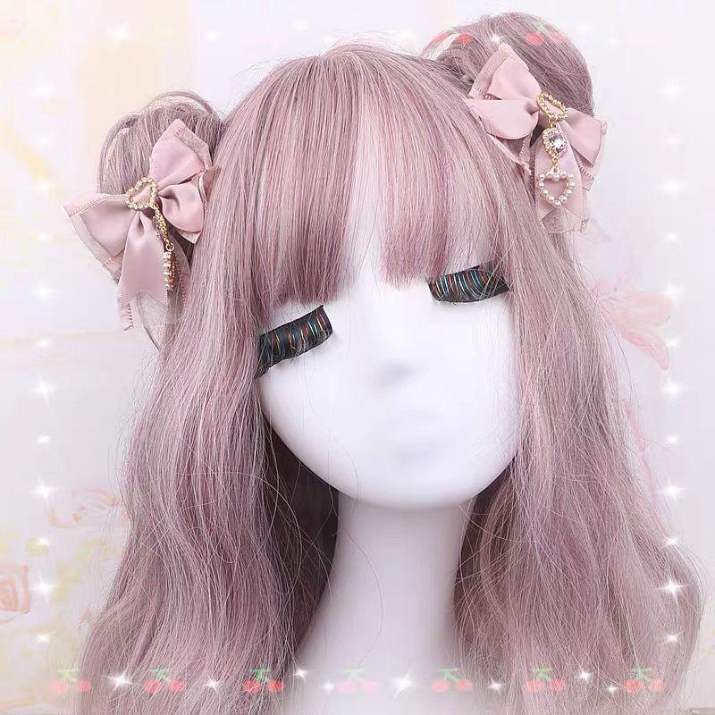 [1 pair]Hair Bows Girl Y2k Japanese Accessories for Women Trendy Hair Clips Popular Summer Accessory Lolita Hair Clip Trend 2024