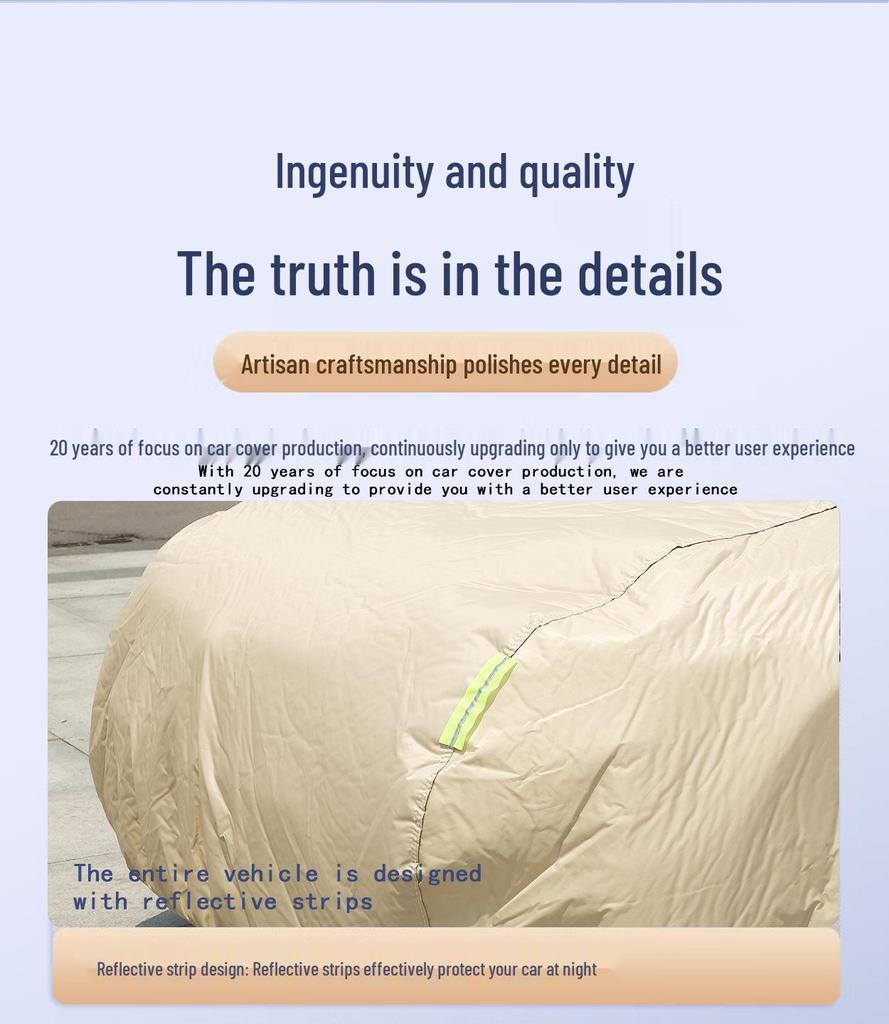 Thickened All-Weather Car Cover: Rainproof, Hailproof, Dustproof, Sun Protection