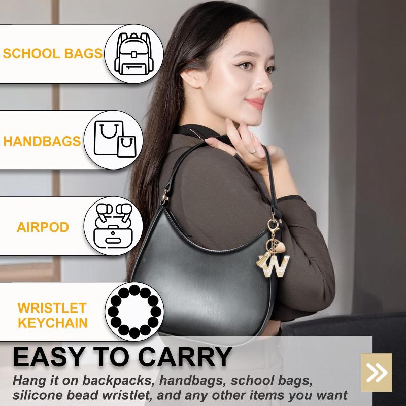 26 Iniciais Alfabeto A a Z Chaveiro de Letra Borla em Forma de Coração Bege Argolas de Chave Moda Enfeite Pendurado para Bolsa Bugiganga de Carro Presentes