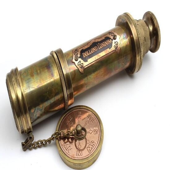 Functional Telescope | Brass Made | Glass Optics and High Magnfication | Kid's Telescope | Camouflage Finish | 18in Long | 1 Pc In Leather Bag