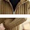 Winter Plus Size Hooded Mid-length Cotton-padded Jacket, Fashion Cotton-padded Jacket, Loose Western Style, All-match Ladies