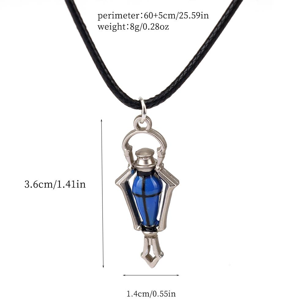 Genshin Impact Gardiens de la Lumière Flin Cosplay Pendentif Anime Kyryll Chudomirovich Flin Métal DIY Collier Sac à Dos Cadeaux Halloween