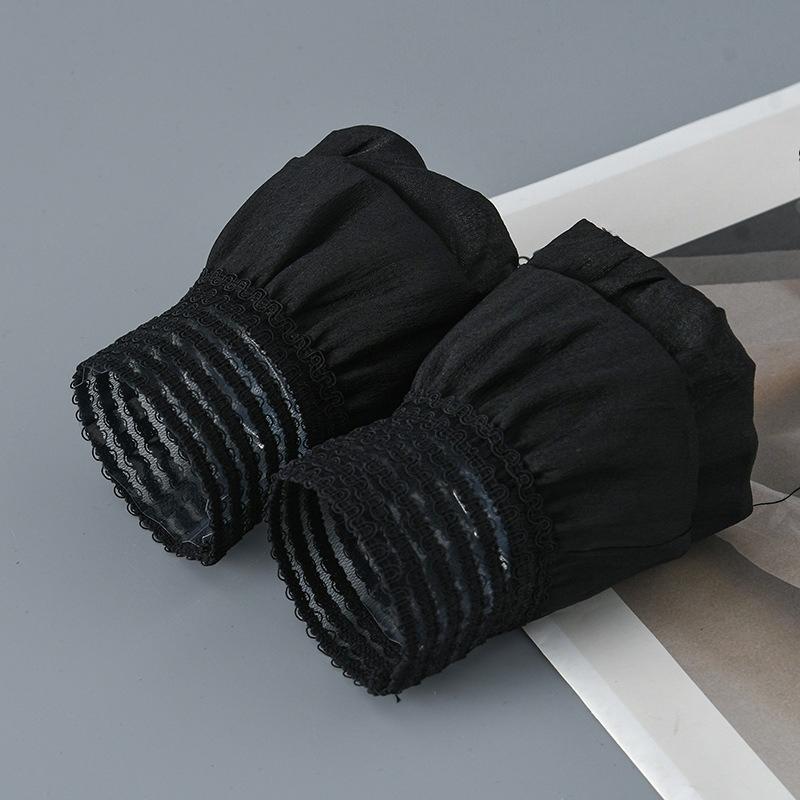 Simple Wrist Cuffs Wristband Elegant Shirt False Cuffs for Sweater Lace Detachable Sleeved Horn Cuffs Embroidery Accessories