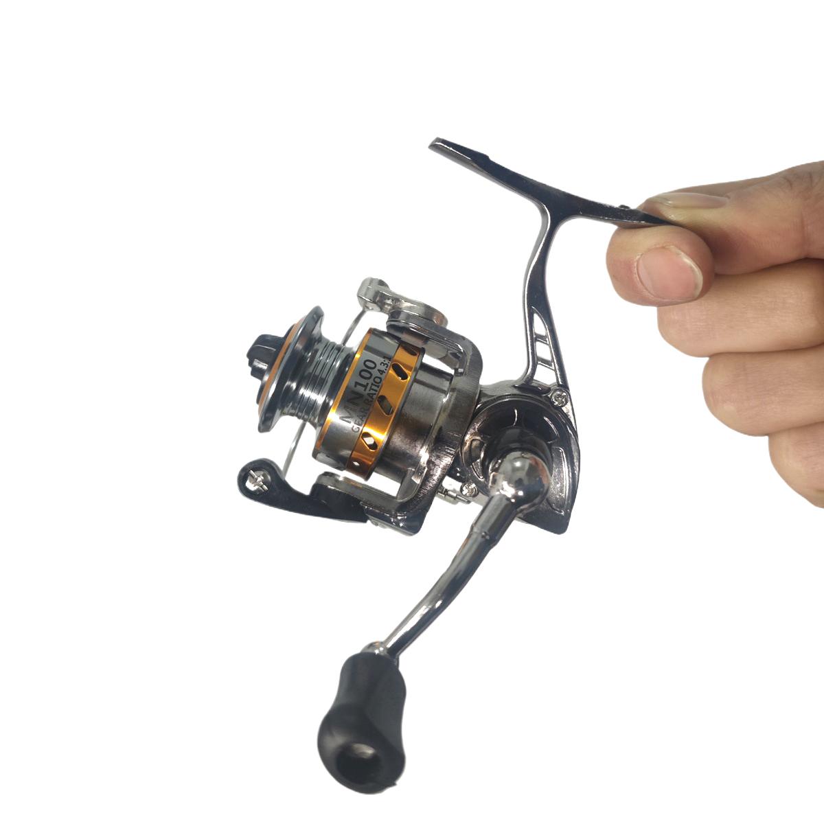 

Smooth Ice Fishing Reel Mini Spinning Reels Small All Metal Body Spool Delicate Front Drag 4.3:1 Lightweight Rotating Coil Wheel 260319