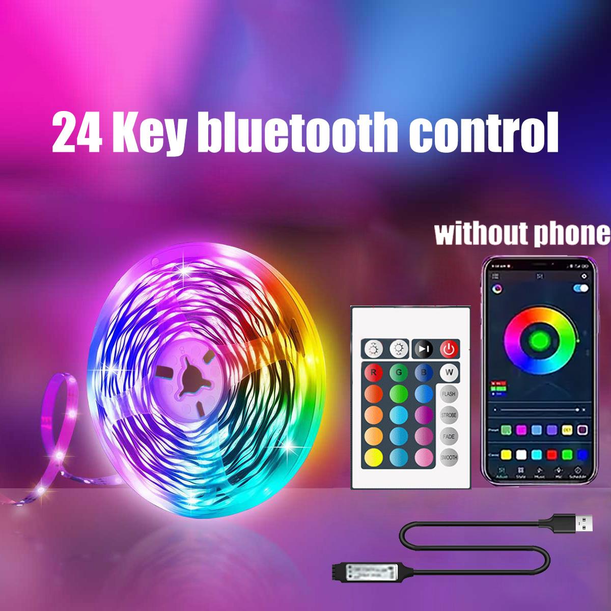 

5M/10M/15M/20M/30M Светодиодные ленты 5050 5V USB Светодиодные ленты со Smart Bluetooth для подсветки телевизора, ПК, игровой подсветки 20M