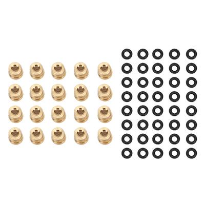 20 Pcs RC Shock Damper Ball Head Brass Shock Absorber Link Rod Pivot Ball Joint with Rubber O Ring
