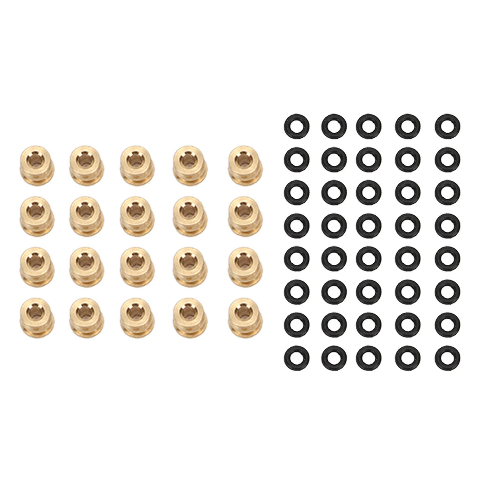 

20 Pcs RC Shock Damper Ball Head Brass Shock Absorber Link Rod Pivot Ball Joint with Rubber O Ring