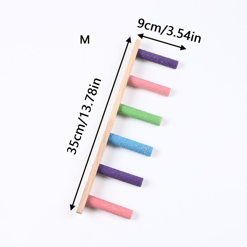 Bird Climbing Ladder Parrot Climbing Perch Stand Toys 4/6/8 Step Wooden Exercise Rack Bird Cage Accessories