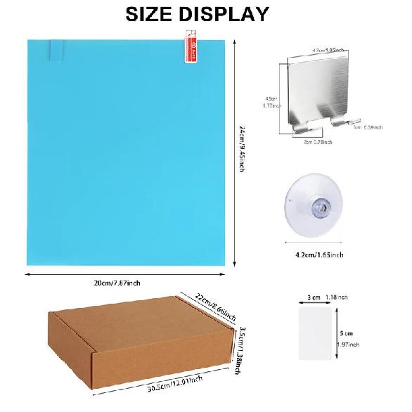 Big Size Acrylic Mirror for Bathroom Shower Unbreakable Fogless Fog Free Travel Size Washroom Accessory Shaving Mirror